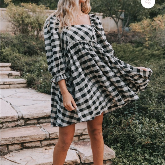 One Loved Babe Gingham Dress - Picture 3 of 4